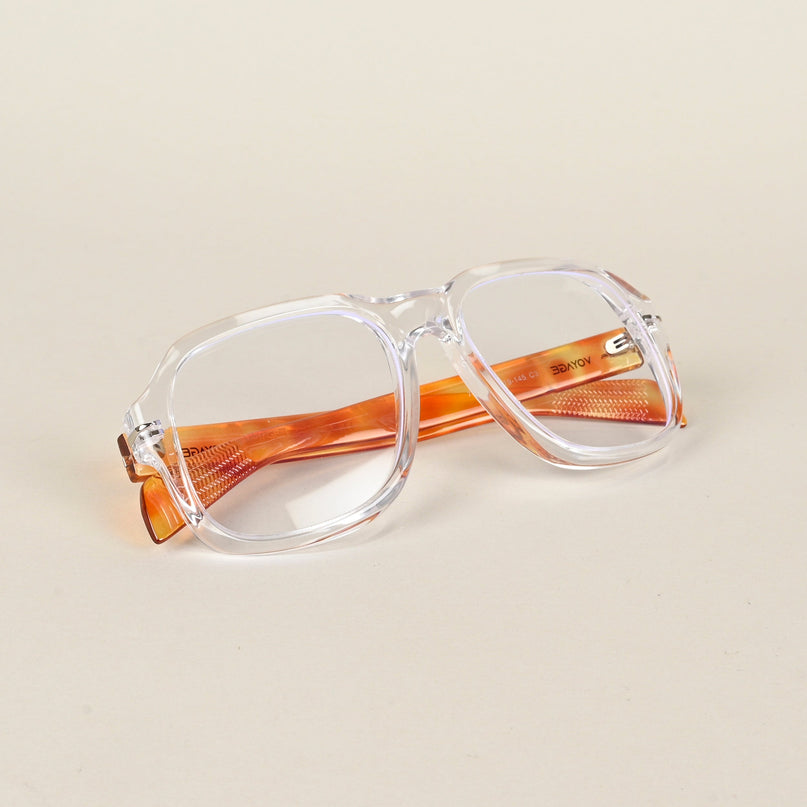 Voyage Transparent Square Eyeglasses for Men & Women - MG4996-C5