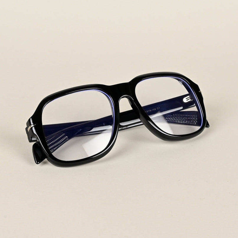 Voyage Shine Black Square Eyeglasses for Men & Women - MG4992-C1