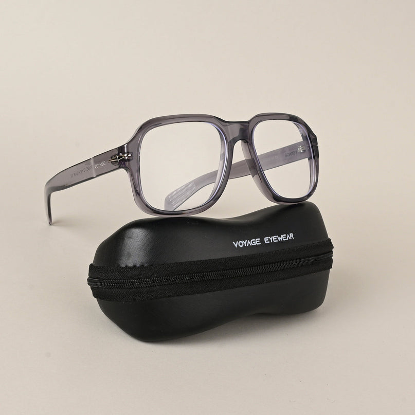 Voyage Transparent Light purple Square Eyeglasses for Men & Women - MG4995-C4