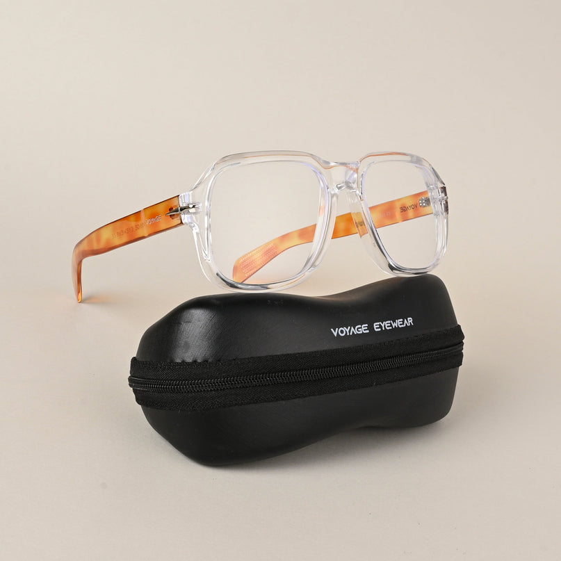 Voyage Transparent Square Eyeglasses for Men & Women - MG4996-C5