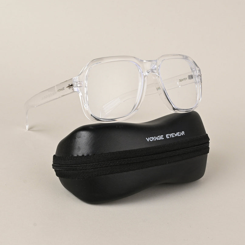 Voyage Transparent Square Eyeglasses for Men & Women - MG4993-C2