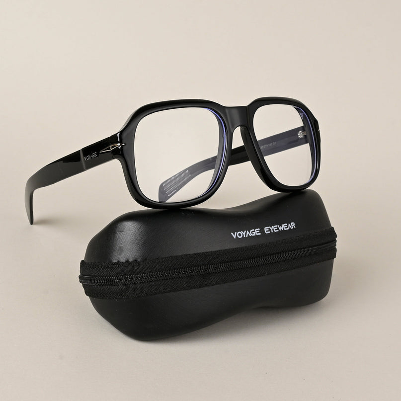 Voyage Shine Black Square Eyeglasses for Men & Women - MG4992-C1