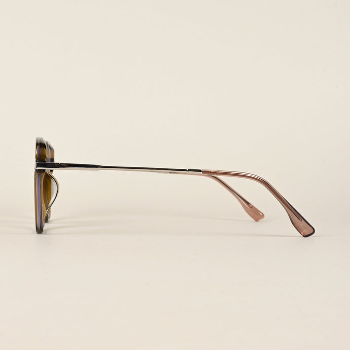 Voyage Transparent Brown Square Eyeglasses for Men & Women - MG4971-C6
