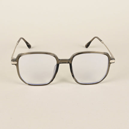 Voyage Transparent Dark Grey Square Eyeglasses for Men & Women - MG4970-C5