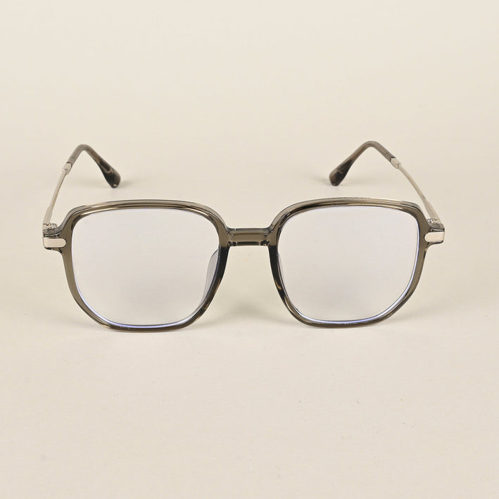 Voyage Transparent Dark Grey Square Eyeglasses for Men & Women - MG4970-C5