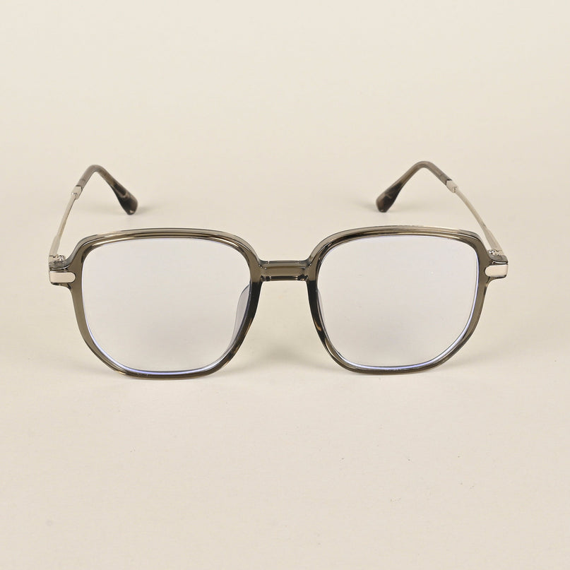 Voyage Transparent Dark Grey Square Eyeglasses for Men & Women - MG4970-C5