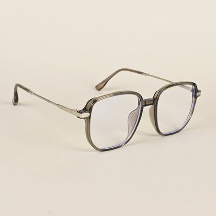 Voyage Transparent Dark Grey Square Eyeglasses for Men & Women - MG4970-C5