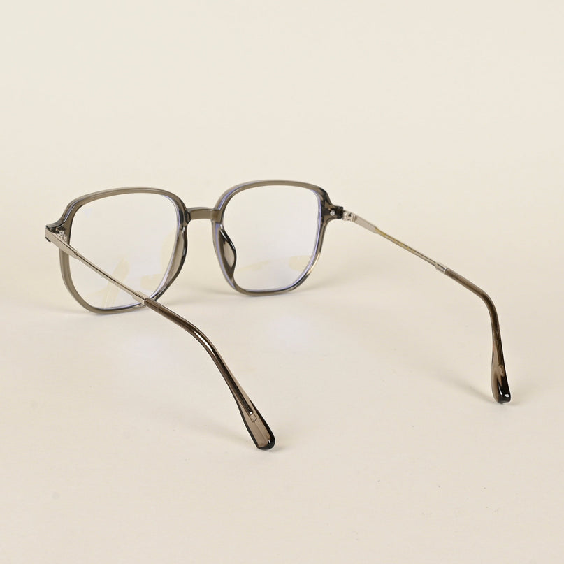 Voyage Transparent Dark Grey Square Eyeglasses for Men & Women - MG4970-C5