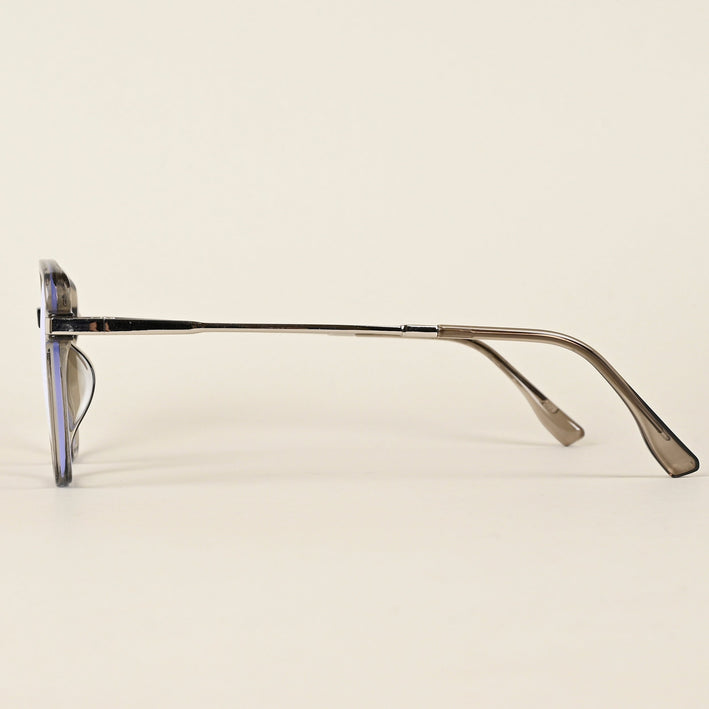 Voyage Transparent Dark Grey Square Eyeglasses for Men & Women - MG4970-C5