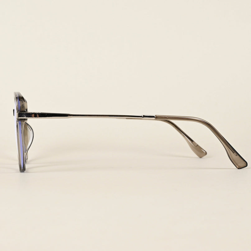 Voyage Transparent Dark Grey Square Eyeglasses for Men & Women - MG4970-C5