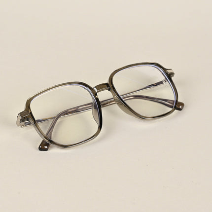 Voyage Transparent Dark Grey Square Eyeglasses for Men & Women - MG4970-C5