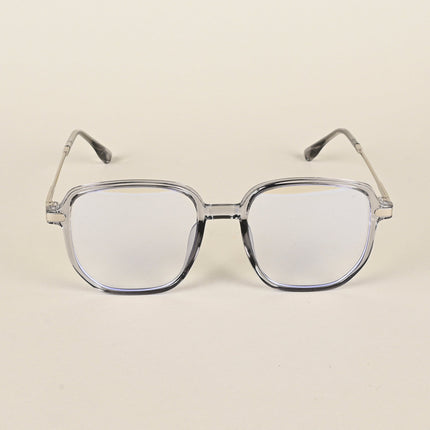 Voyage Transparent Grey Square Eyeglasses for Men & Women - MG4967-C2