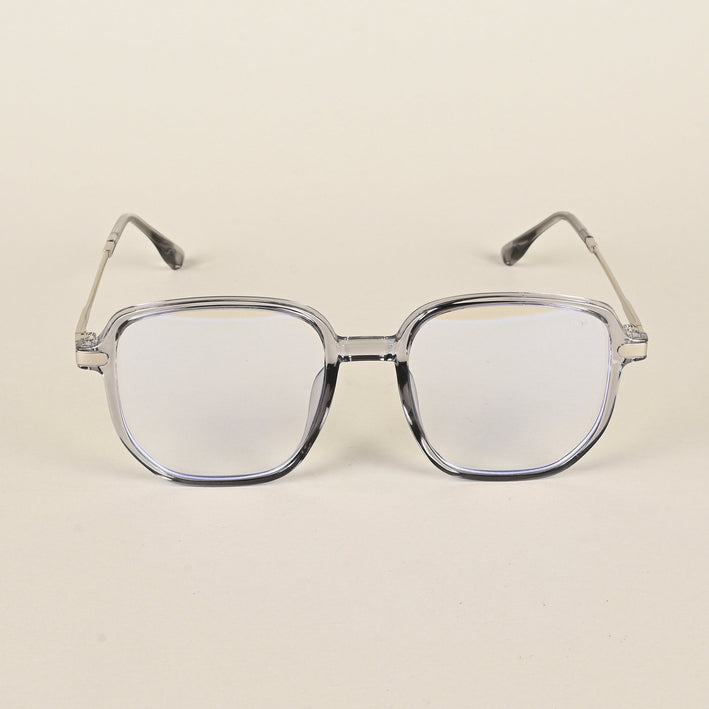 Voyage Transparent Grey Square Eyeglasses for Men & Women - MG4967-C2