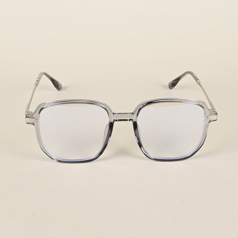 Voyage Transparent Grey Square Eyeglasses for Men & Women - MG4967-C2