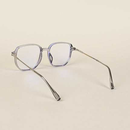 Voyage Transparent Grey Square Eyeglasses for Men & Women - MG4967-C2