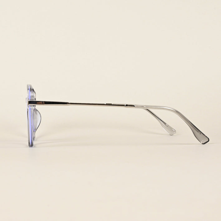 Voyage Transparent Grey Square Eyeglasses for Men & Women - MG4967-C2