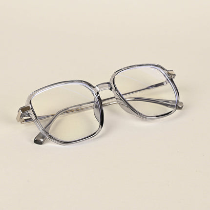Voyage Transparent Grey Square Eyeglasses for Men & Women - MG4967-C2