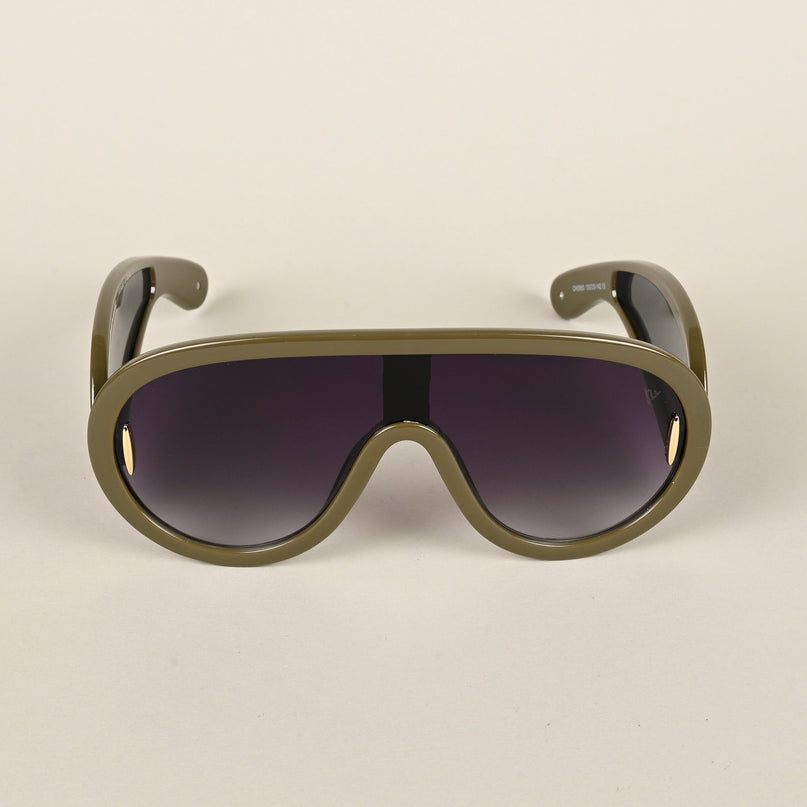 Wayfarer Sunglasses (Grey & Clear Lens | Green Frame - MG4976)