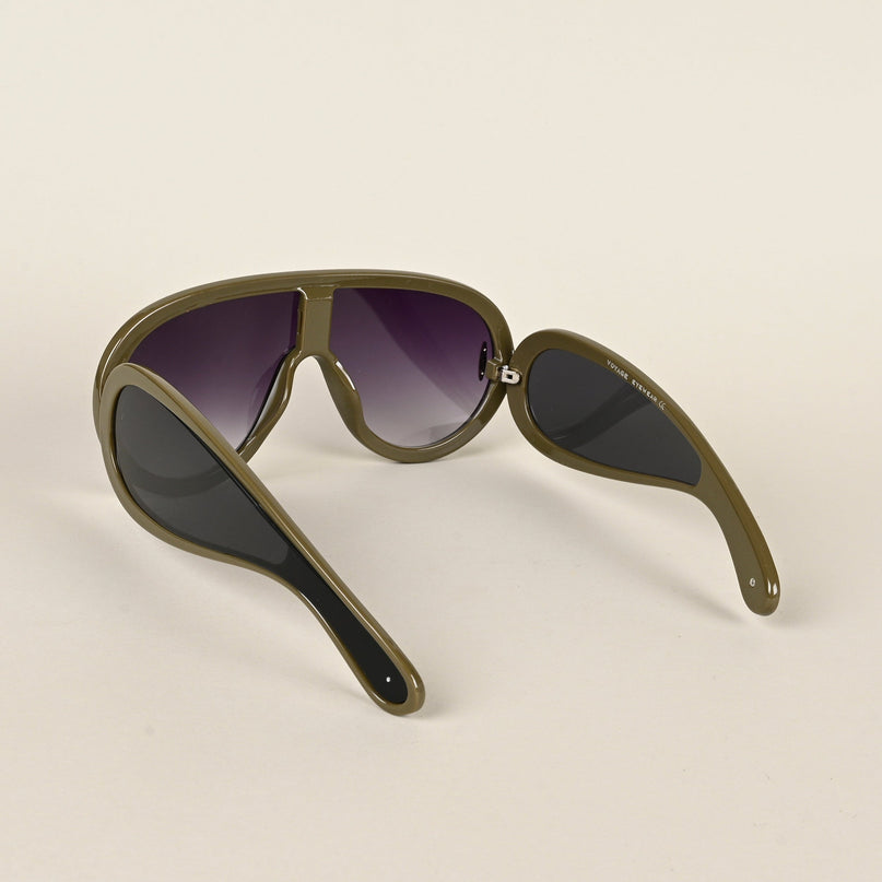 Wayfarer Sunglasses (Grey & Clear Lens | Green Frame - MG4976)