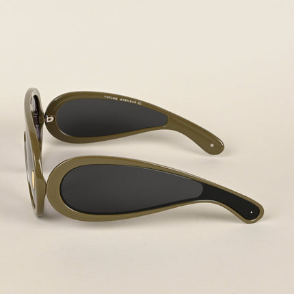 Wayfarer Sunglasses (Grey & Clear Lens | Green Frame - MG4976)