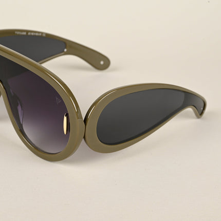 Wayfarer Sunglasses (Grey & Clear Lens | Green Frame - MG4976)