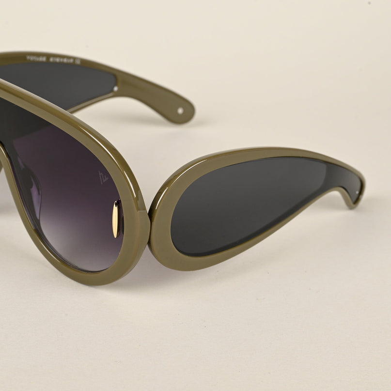 Wayfarer Sunglasses (Grey & Clear Lens | Green Frame - MG4976)