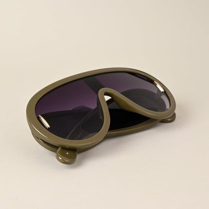 Wayfarer Sunglasses (Grey & Clear Lens | Green Frame - MG4976)