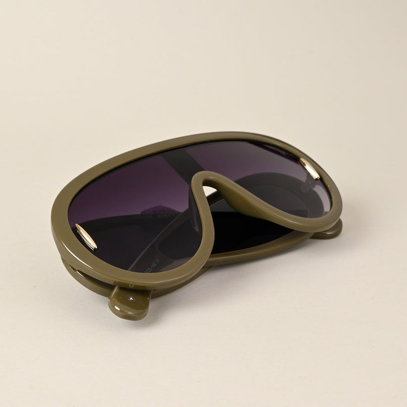 Wayfarer Sunglasses (Grey & Clear Lens | Green Frame - MG4976)