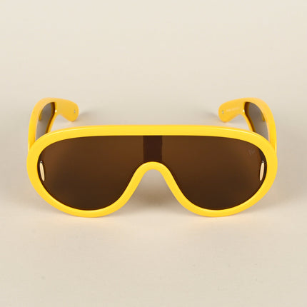 Wayfarer Sunglasses (Brown Lens | Yellow Frame - MG4977)