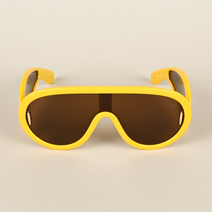 Wayfarer Sunglasses (Brown Lens | Yellow Frame - MG4977)