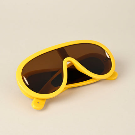 Wayfarer Sunglasses (Brown Lens | Yellow Frame - MG4977)