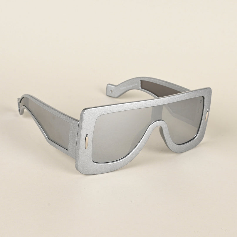 Wayfarer Sunglasses (Grey Lens | Silver Frame - MG4972)