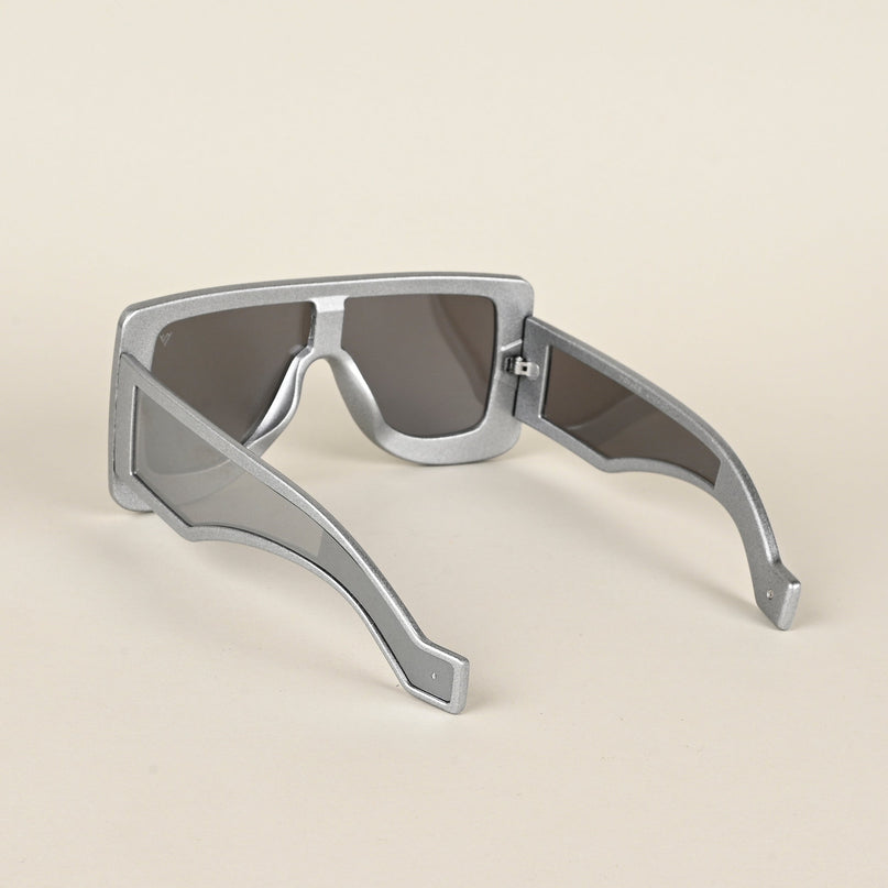 Wayfarer Sunglasses (Grey Lens | Silver Frame - MG4972)