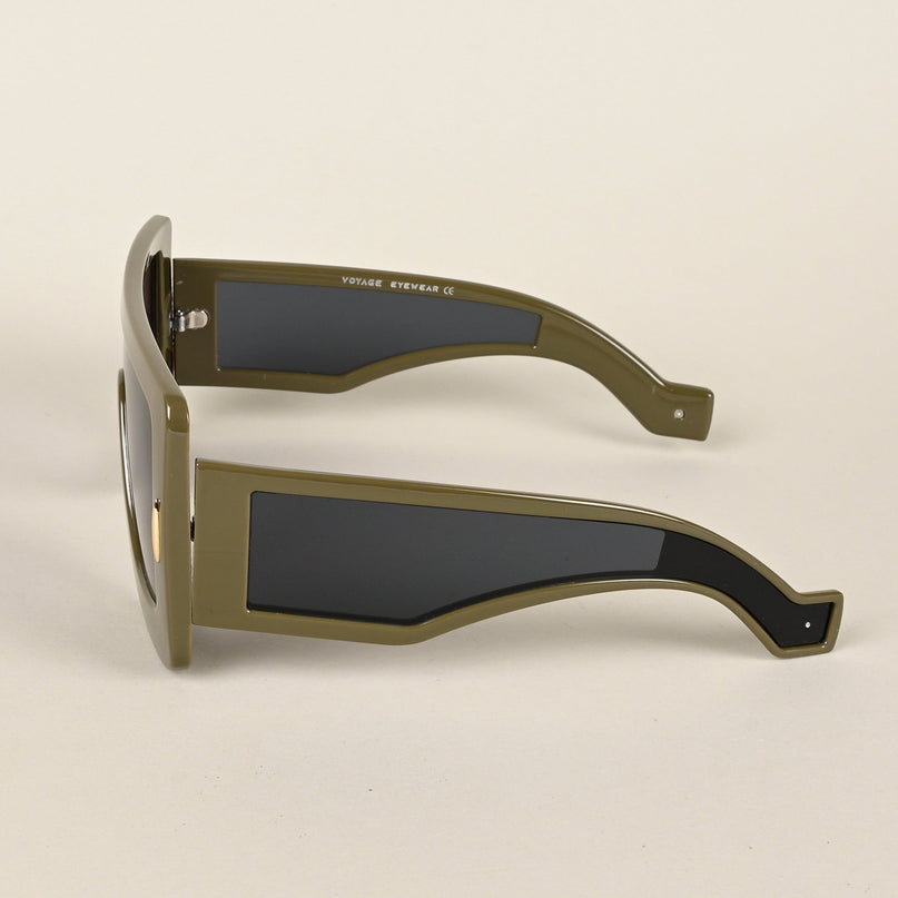 Wayfarer Sunglasses (Grey & Clear Lens | Green Frame - MG4973)
