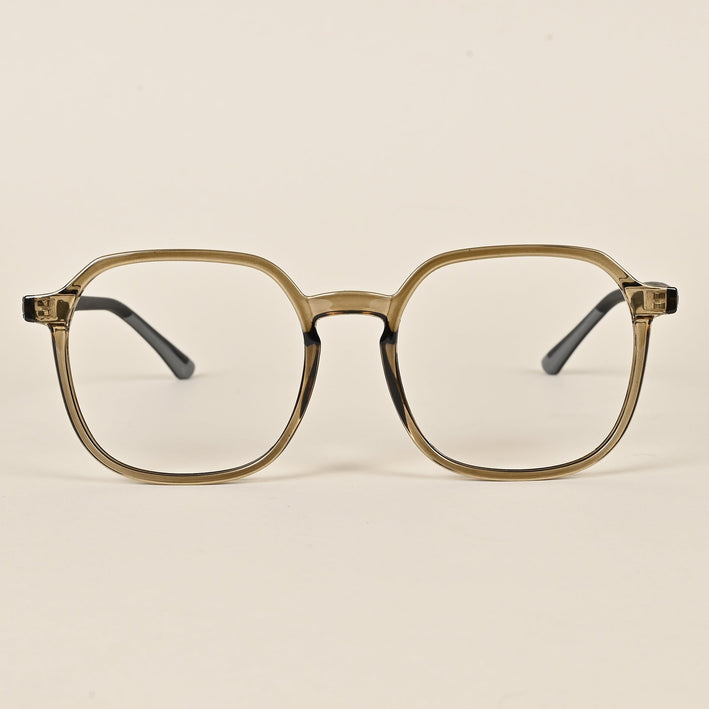 Voyage Brown Over Size Eyeglasses for Men & Women (11008MG3996)