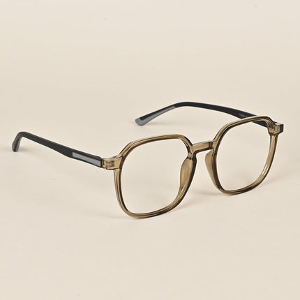 Voyage Brown Over Size Eyeglasses for Men & Women - MG3996