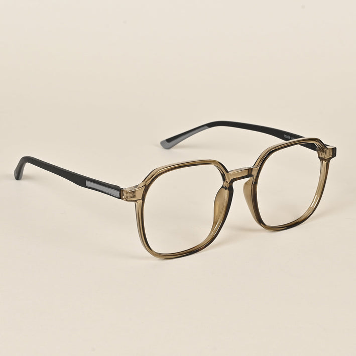 Voyage Brown Over Size Eyeglasses for Men & Women - MG3996