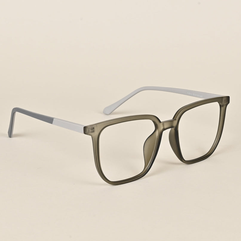 Voyage Olive Green Square Eyeglasses for Men & Women - MG4000