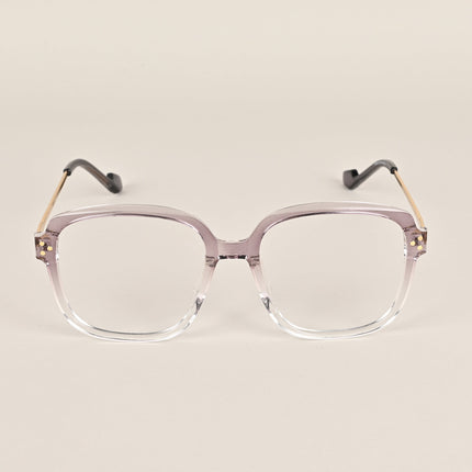 Voyage Purple And Clear Oversize Eyeglasses - MG3851