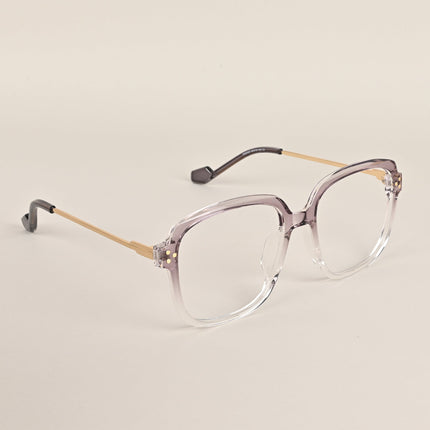 Voyage Purple And Clear Oversize Eyeglasses - MG3851