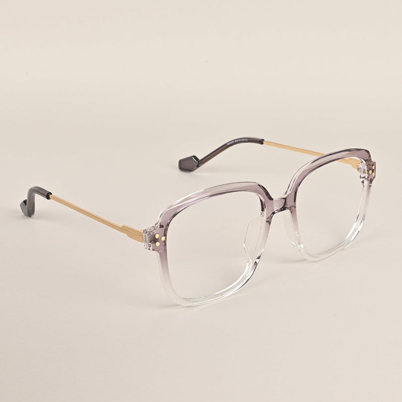 Voyage Purple And Clear Oversize Eyeglasses - MG3851
