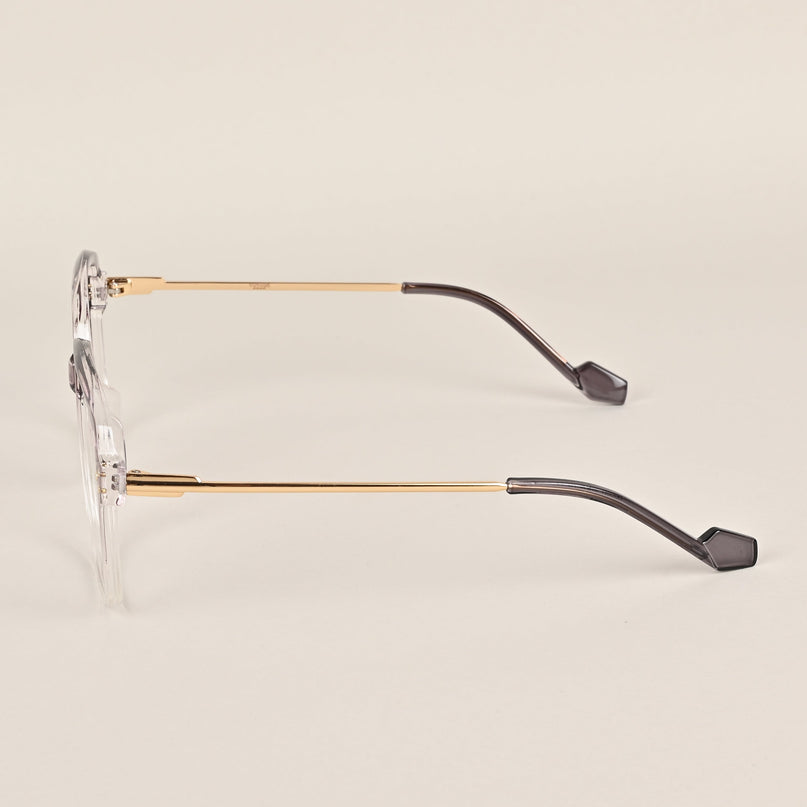 Voyage Purple And Clear Oversize Eyeglasses - MG3851