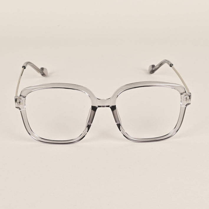 Voyage Sliver And Grey Oversize Eyeglasses - MG3852