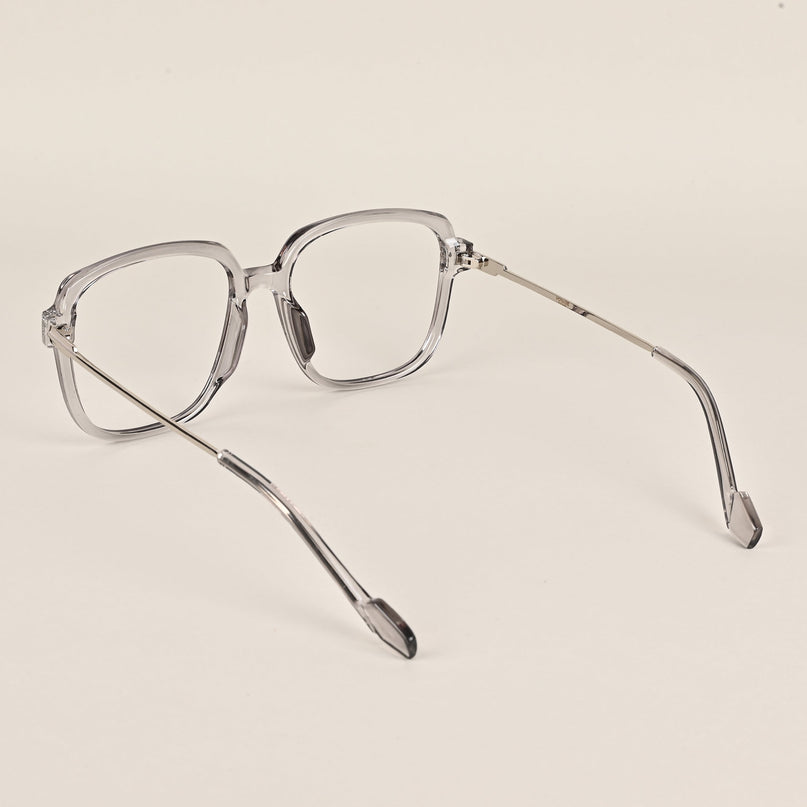 Voyage Sliver And Grey Oversize Eyeglasses - MG3852