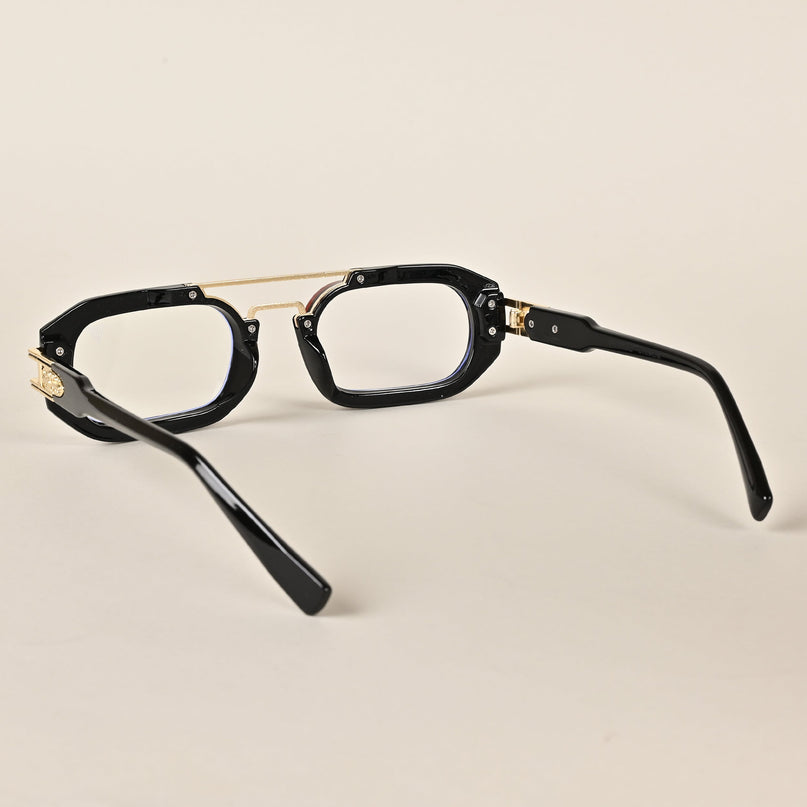 Voyage Black & Maroon Oval Eyeglasses - MG3925