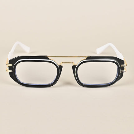 Voyage Black & White Oval Eyeglasses - MG3926