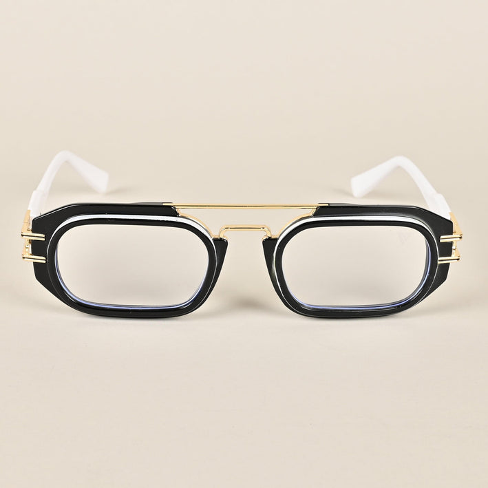 Voyage Black & White Oval Eyeglasses - MG3926