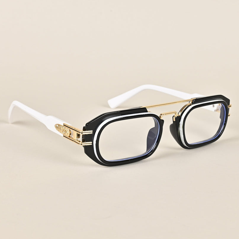 Voyage Black & White Oval Eyeglasses - MG3926