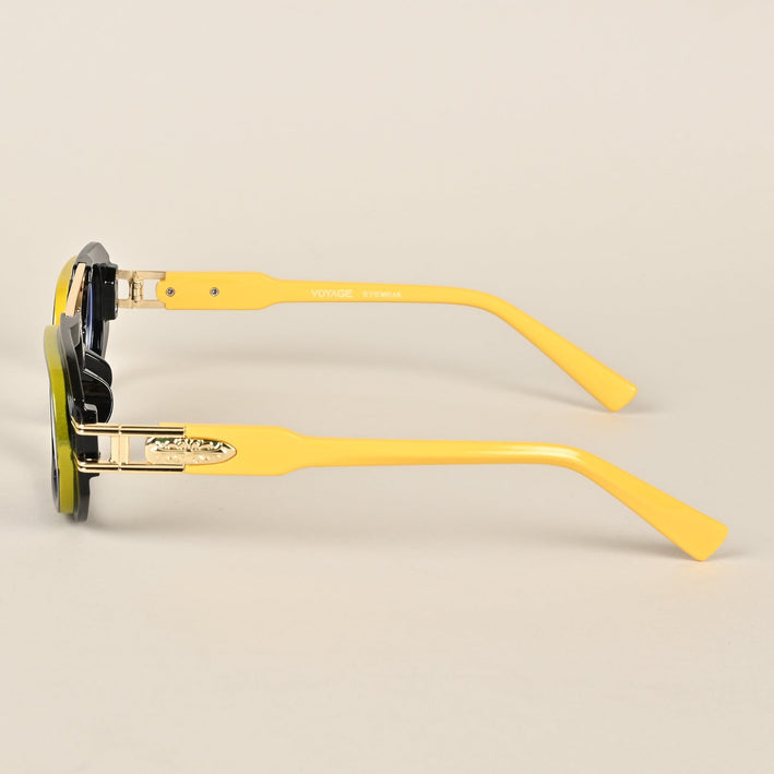 Voyage Black & Yellow Oval Eyeglasses - MG3928