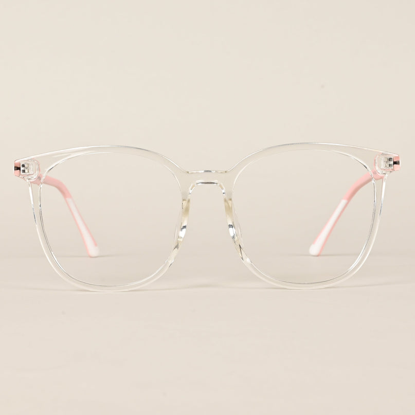 Voyage Transparent Round Eyeglasses for Men & Women (11018MG4004)